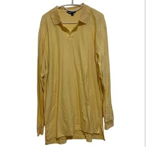 Ralph Lauren Polo Golf Yellow Long Sleeve Pima Cotton Polo Shirt Men’s Size XL